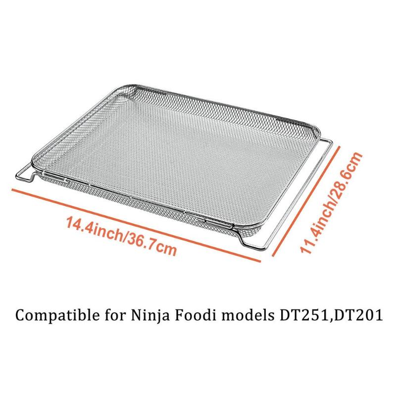 Cestello Sostitutivo in Acciaio Inossidabile 304 per Friggitrice ad Aria Ninja Foodi SP100/SP101B1/SP300 DT200, Griglia per Arrosto da Forno Griglia R