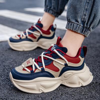 2025 Autumn New Men's Platform Dad Shoes Student Trend Shoes Sports Casual Shoes Fashion Versatile Men's Shoes