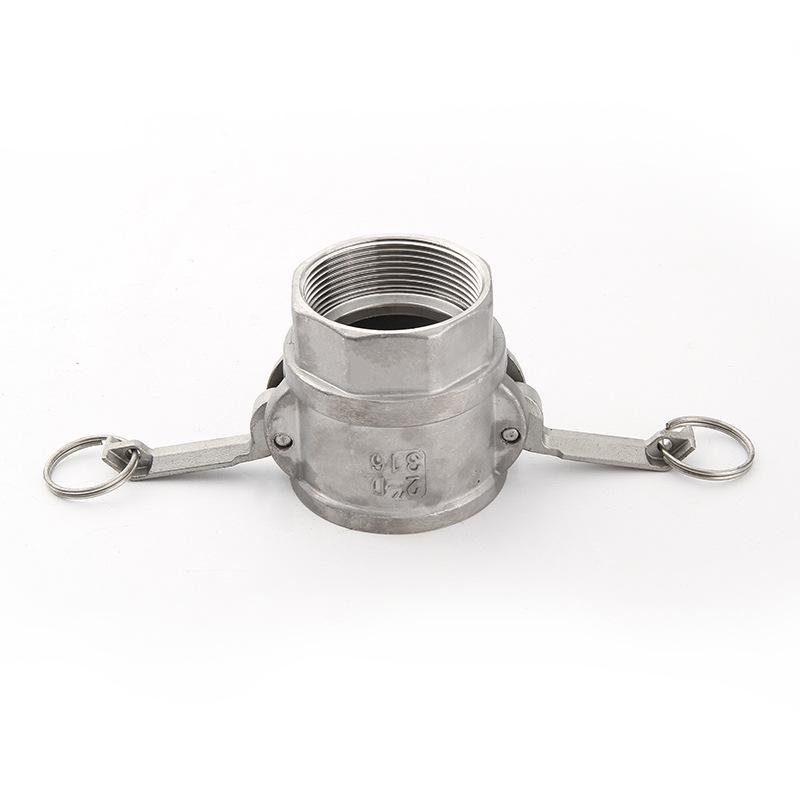 Snap-on Type D Stainless Steel Female Quick Connector with Internal Thread