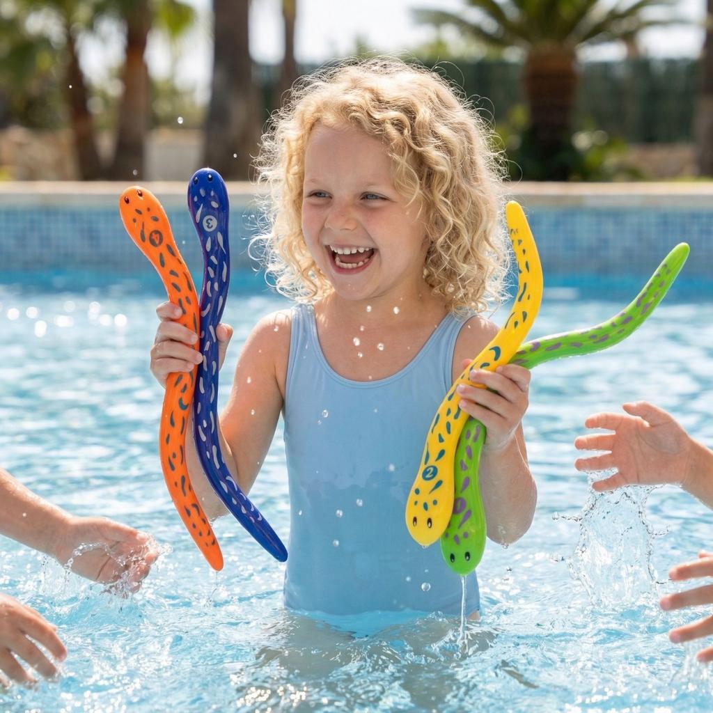 Recommended Children's Diving Snake Toys Water Toy Snake's Buoyancy Principle Swimming Toy Bottom Toys -drowning Diving Toys
