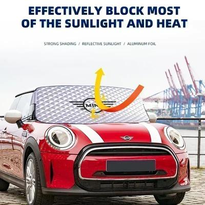 1 unidad Protector de Nieve para Parabrisas Delantero de Coche de Invierno, Parasol Antihielo Anticongelante Cubierta Protectora para BMW MINI