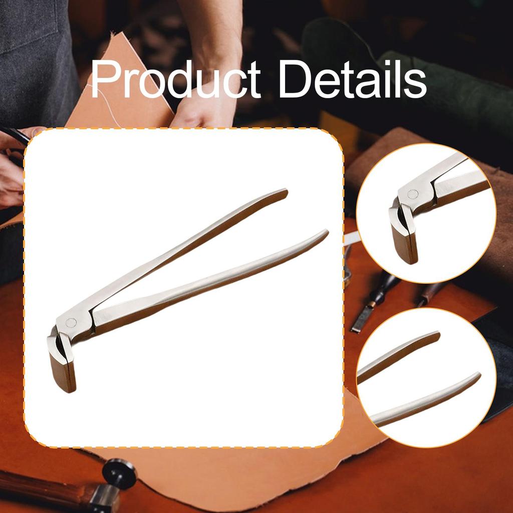 Polished Leather Edge Adjustment Press Flatten Pliers Ergonomic Chrome Steel for Leather Work Tools Kit