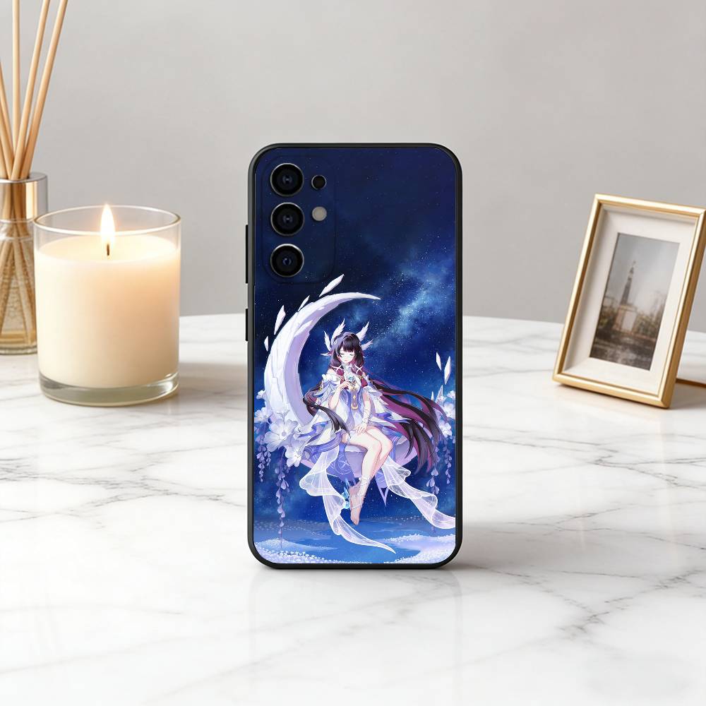 G-Genshin l-Impact Girl C-columbina-gic Phone Case For Samsung S25,S24,S21,S22,S23,S30,Ultra,S20,Plus,Soft Silicone Black Cover