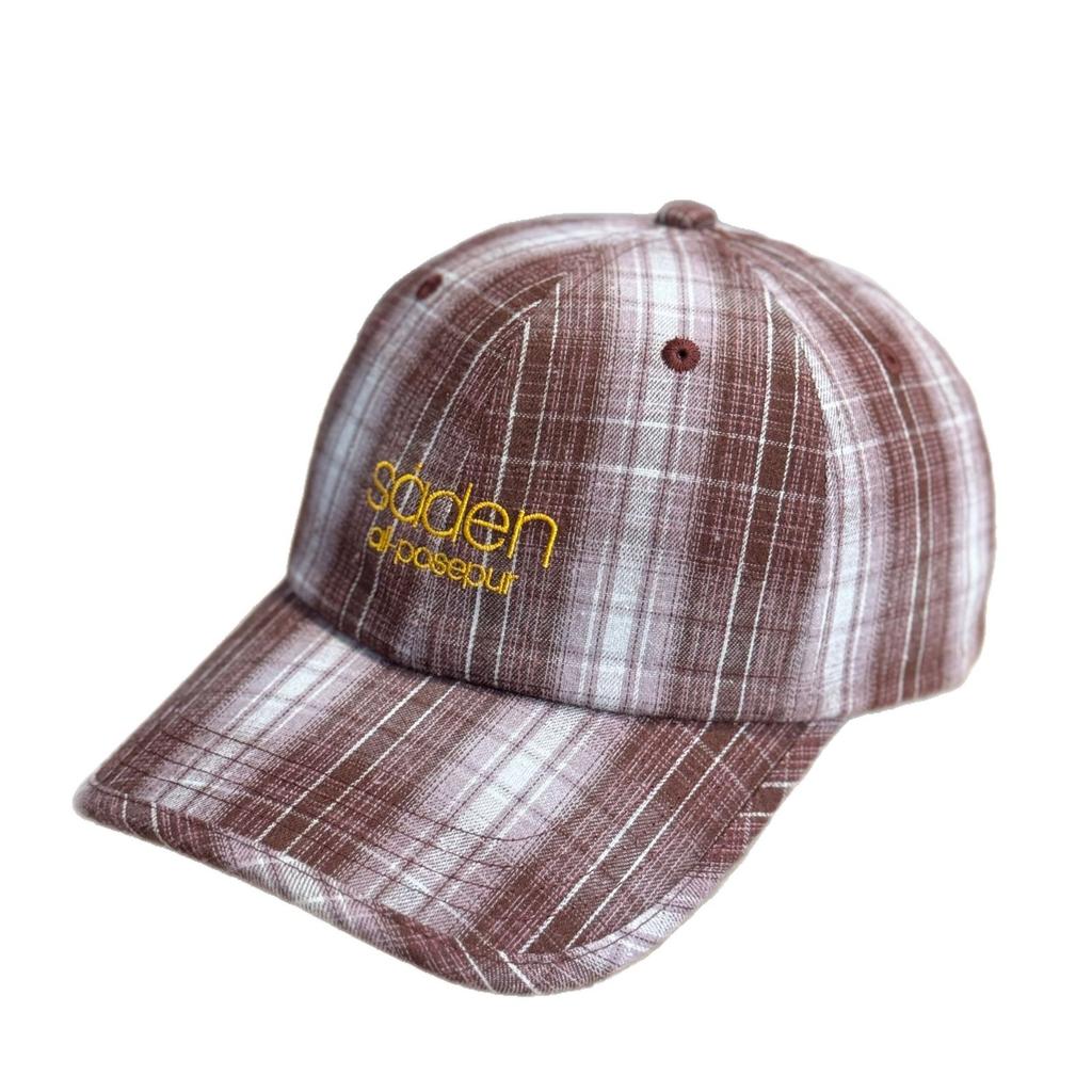 Retro Plaid Baseball Hat for Women Four Seasons Sunshade Breathable Spring and Autumn Casual Face Showing Small Duck Tongue Hat Trendy