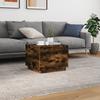 Coffee Table with LED Lights Smoked Oak 50 X 50 X 40 Cm