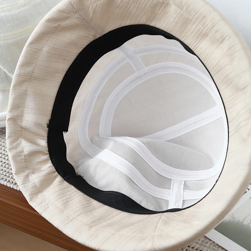 New Versatile Casual Bucket Hat Sun Protection Export Japan and South Korea Travel Basin Hat Breathable Solid Color Simple Art