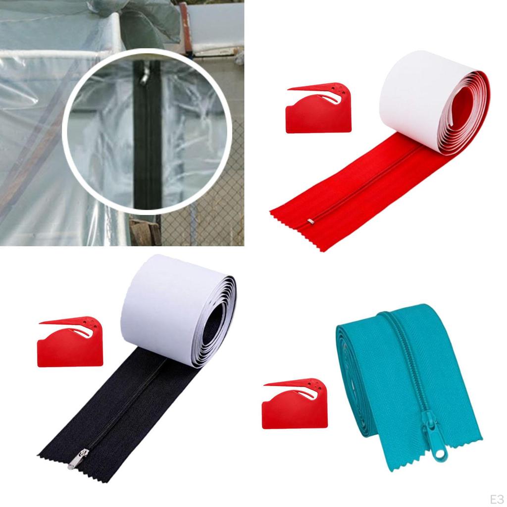 4 rolovací dveře zipová sada samolepicí 7 stop dlouhá s PP fólií řezný nástroj ochrana proti prachu bariéra