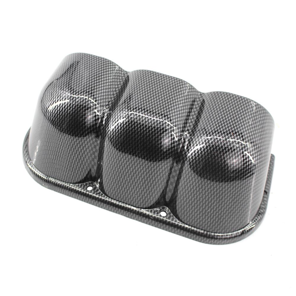 Dash 3 Hole Triple Gauge Meter Mount Holder Pod 52mm Carbon Fiber Pattern
