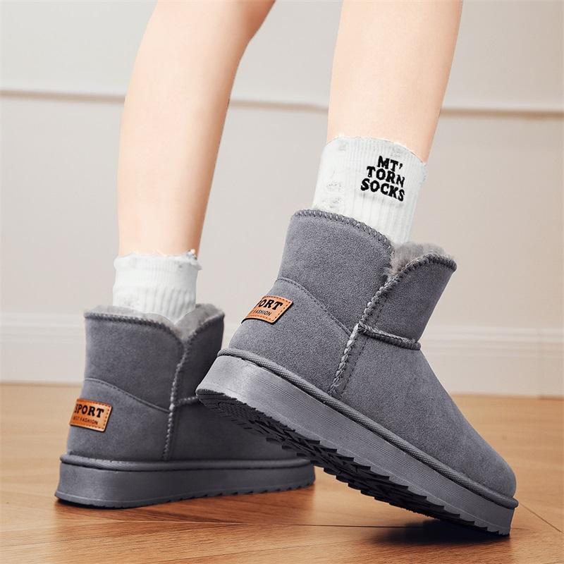 TUINANLE Neue klassische Mini-Schneestiefel. Kombination aus Schaffell Winter Modisch und Lässige Warme Stiefel