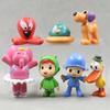7Pcs/Set Kawaii Pocoyo Animal Toy Bird Duck Elephant Doll Toy Model Scene Ornaments Anime Cartoon Cute Pvc Figures Toys
