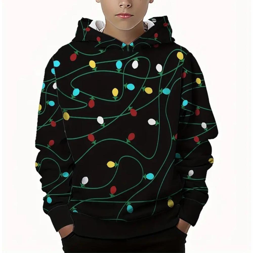 Autumn Comfortable Sports Leisure Long Sleeved Pullover Hooded Sweatshirt Children Fun Series Pattern Loose Versatile Pocketless 3d Hoodies