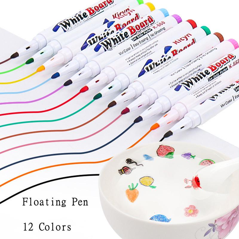 Magical Montessori Water Floating Student Painting Brush Whiteboard Markers Pen Suspension Kids Educational Painting Pen Toys