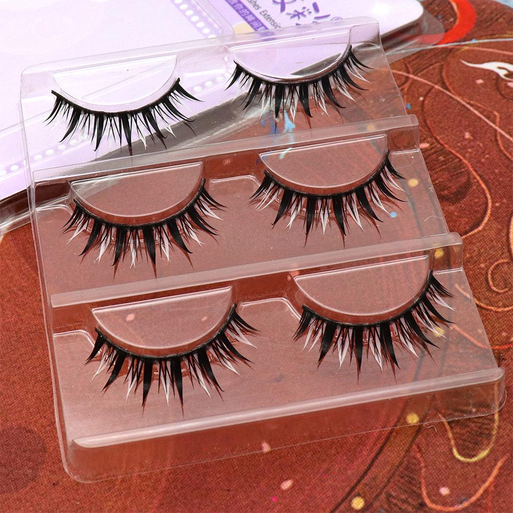 M331 White Comic Anime Character False Eyelashes for Stage and Cosplay