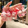 Süßer Rosa Kirschblüten Cinnamoroll Cartoon Schlüsselanhänger