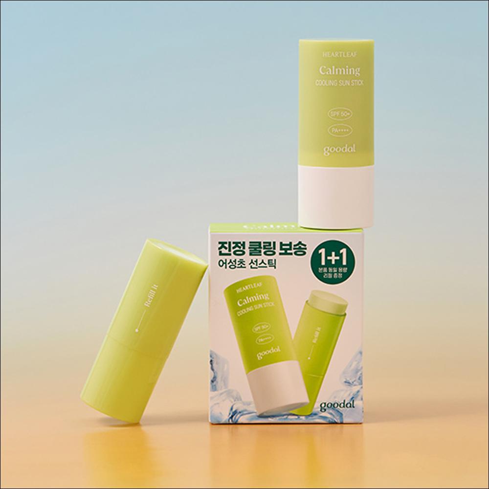 [Goodal] Houttuynia Cordata Calming Cooling Sun Stick SPF50+ PA++++ Duo Set - 19g x 2 (1+1 Pack) | Olive's K-beauty