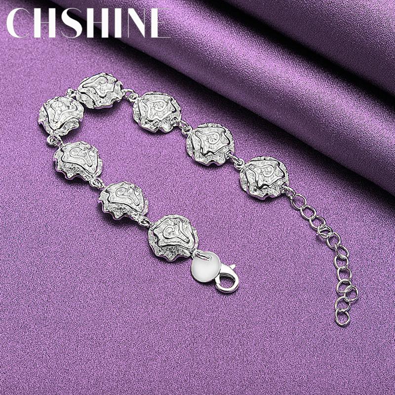 Bracelet chaîne en argent sterling 925 CHSHINE avec breloque tendance pour fête de mariage pour femme