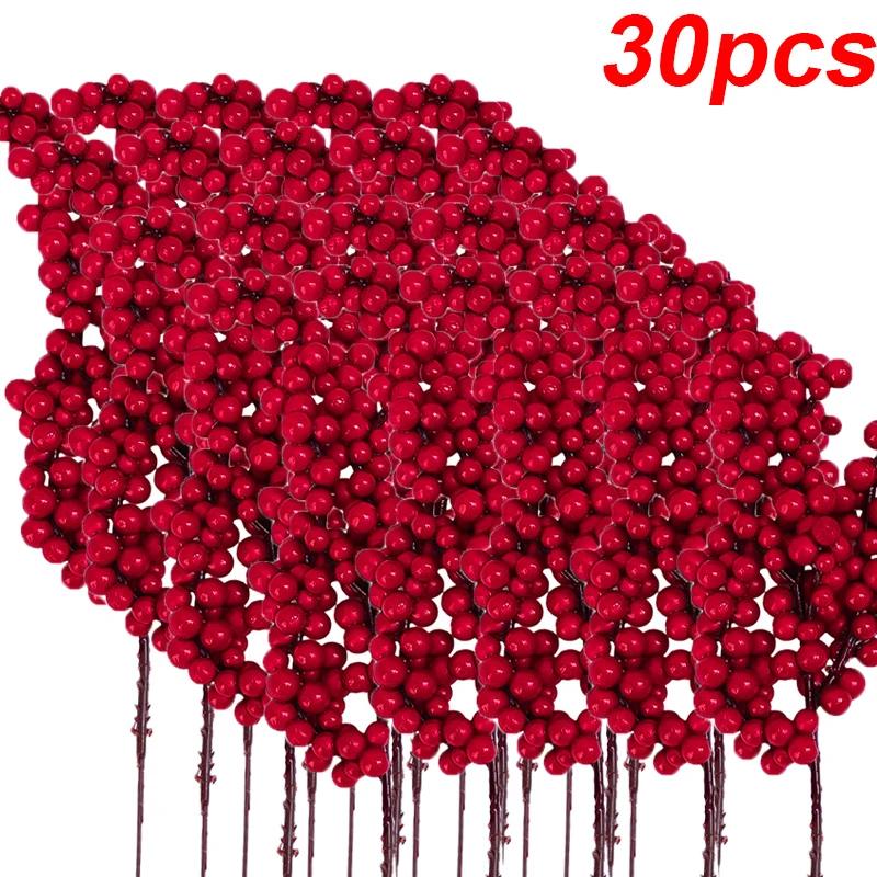 

Штучні ягоди Гілки своїми руками Стебла червоних ягід Холлі Вінок Різдво Несправжні квіти Рослини Різдвяні ялинкові прикраси Вечірка Домашній декор