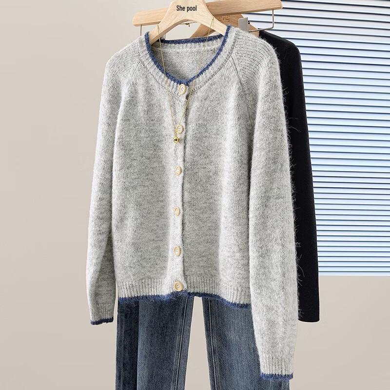 Women's Soft Wool Blend Raglan Sleeve Knit Cardigan