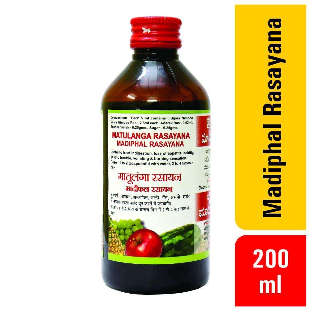 Baidyanath Asli Ayurved Matulanga Rasayana|Madiphal Rayayana|200 ml, 1er Pack