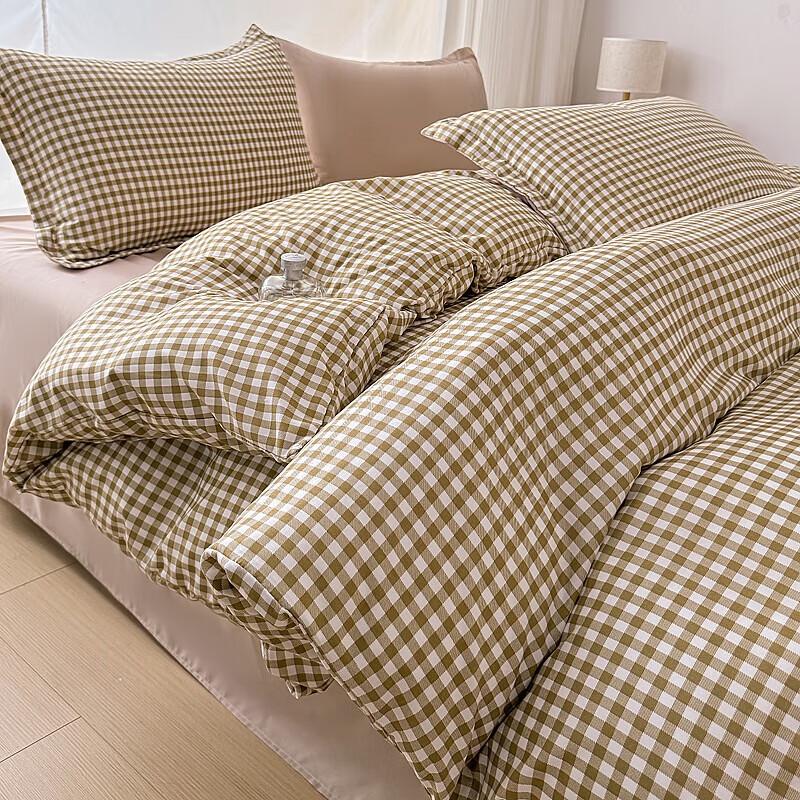 

Комплект постельного белья из стиранного хлопка в стиле Muji, 4 предмета