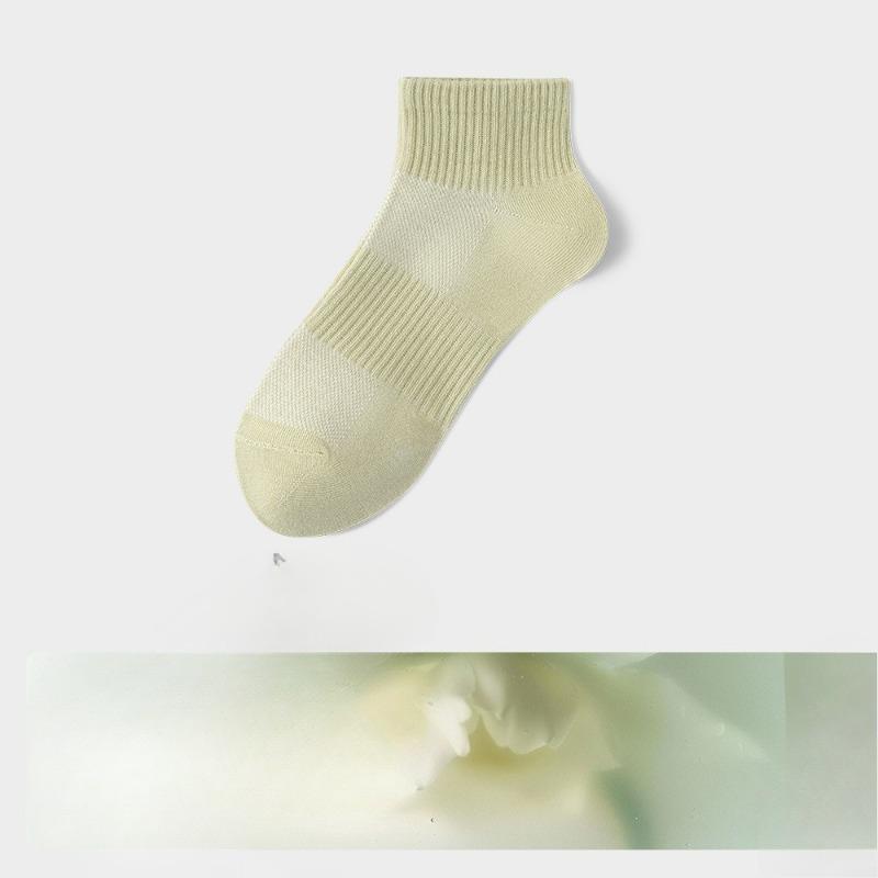 Pure Cotton Socks - Women's Mid-length Stockings - Spring/Summer Antibacterial Cotton Socks - High Elasticity Women's Stockings