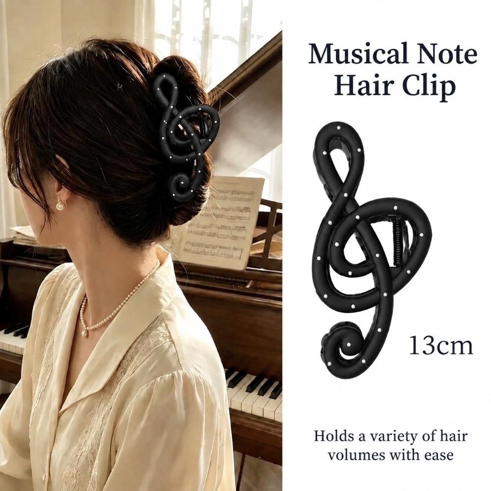Minimalist Musical Note Hair Claw Oversize Hairgrip Fashion Shark Clip Headwear For Women