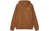 Club Swoosh Men's Logo Drawstring Pullover Hooded Sweatshirt Tawny 916271-290