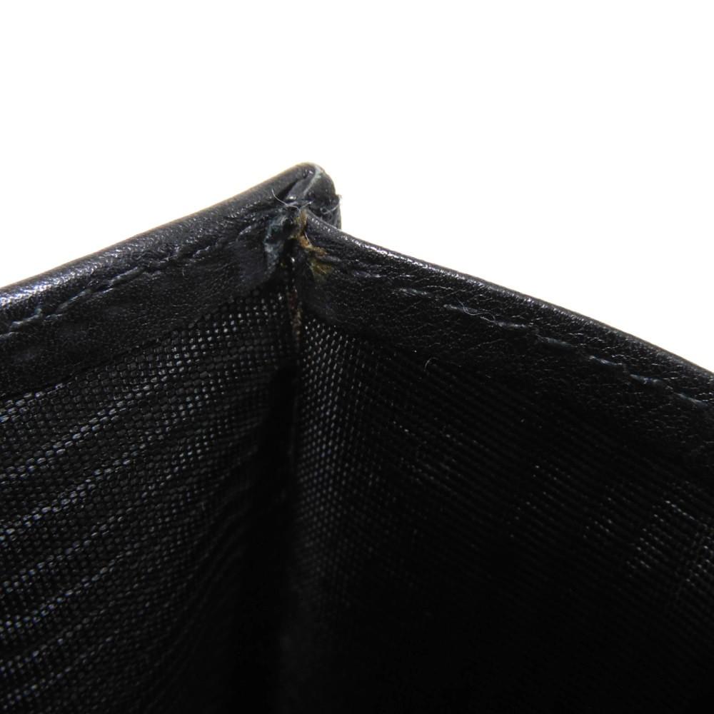Used 10097 Compact Flap Wallet 7943 COCO Mark CC Mark 3rd Series Vintage Deca Coco Caviar Skin Black Unisex from Japan