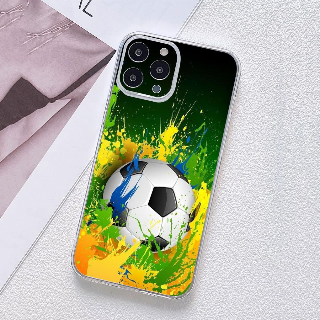 Soccer Football Love Phone Cover Casing for Motorola Moto G13 G14 G53 G54 G62 G72 G82 G84 E13 E20 G42 G32 G23 G22 Soft TPU Case