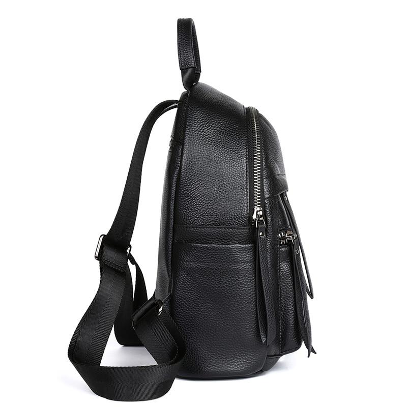 black women's backpack leather