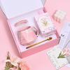 Livole Coffee with Perfect as a Birthday Gift for Day Retirement Gift for or Includes a Handkerchief and Message Cup, Pink, 350ml, Lid, Women,