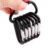 Equipment Black-color Aluminium Climbing Button Camping Hiking Hook Buckle Keychain Alloy Carabiner