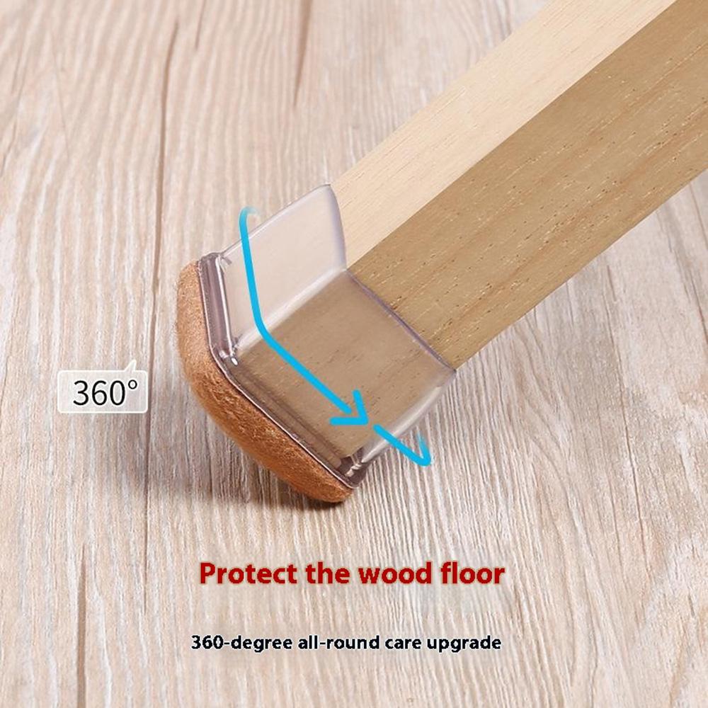 8Pcs Chair Leg Covers for Medium Rectangular Furniture Feet Pads Noise Reducing Anti-Slip Floor Mat for Home