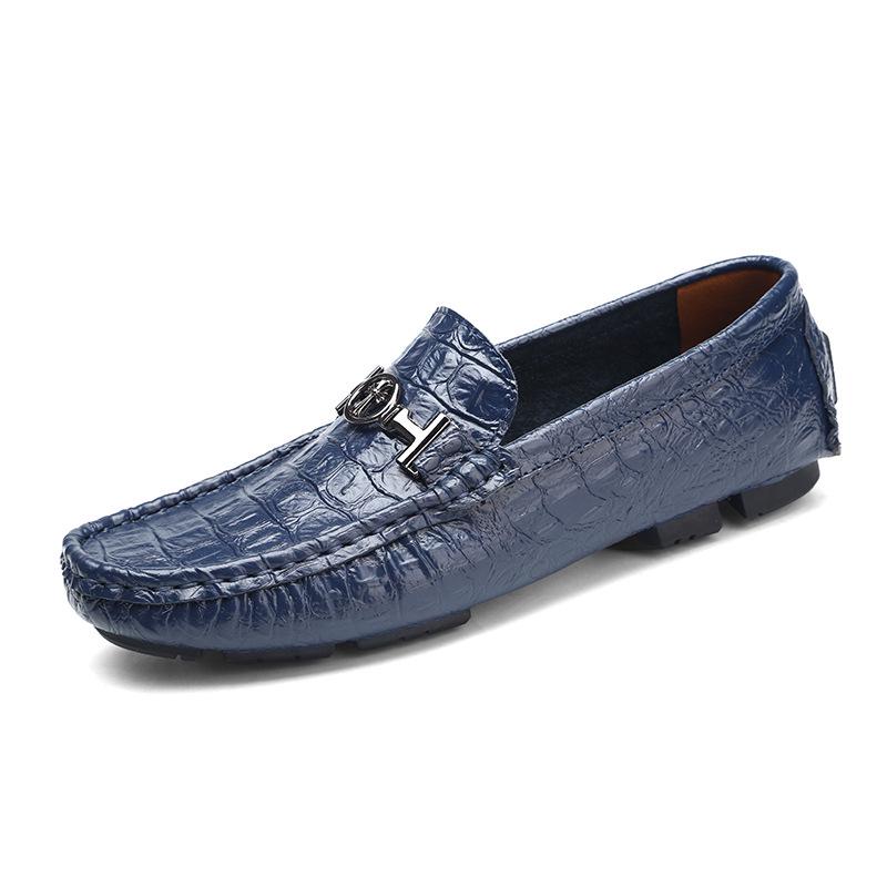Men Fashion Casual Shoes Genuine cowhide Spring Summer Men Slip On Shoes Casual Leather Men Loafers Moccasins Plus Size 38-45