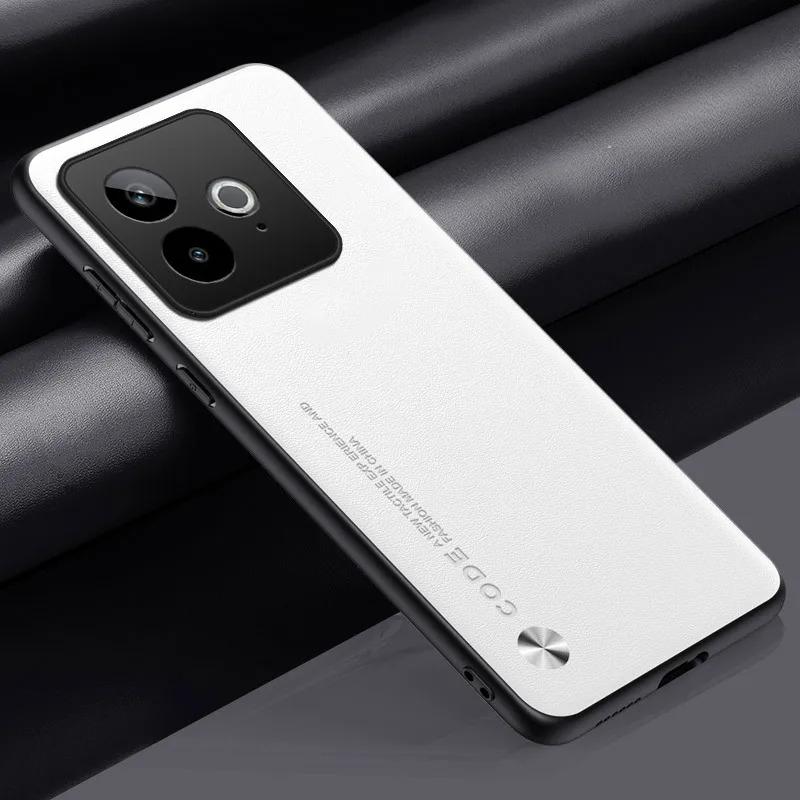 Einfache Leder Handyhülle für Realme GT 7 Matte Silikon Weiche Stoßstange Hüllen für Realme GT7 GT 7T GT 7Pro Funda