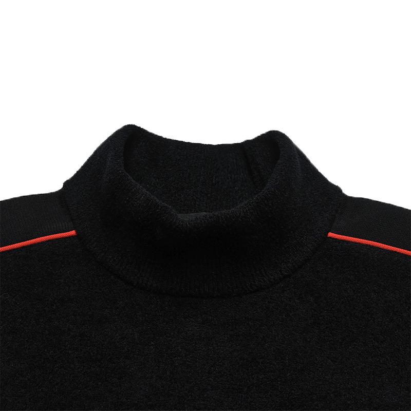 FILA Golf Series Casual Sports Comfortable Versatile Stain-Resistant Knit High Neck Long Sleeve Sweater Women sweater Deep-Black A11W545415FBK