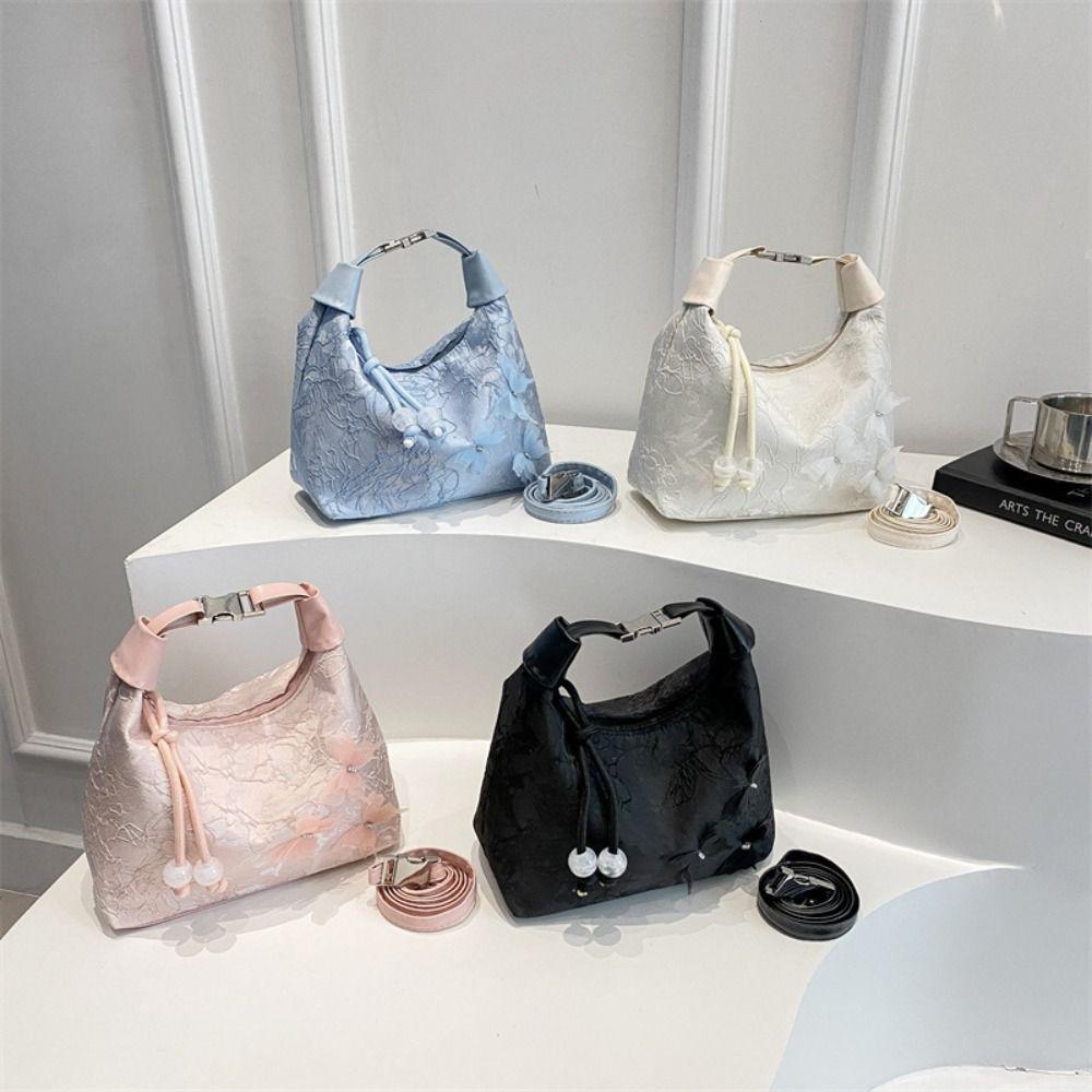 Butterfly Hanfu Embroidery Handbag Canvas Cheongsam Bag Retro New Chinese Style Handbag  Party