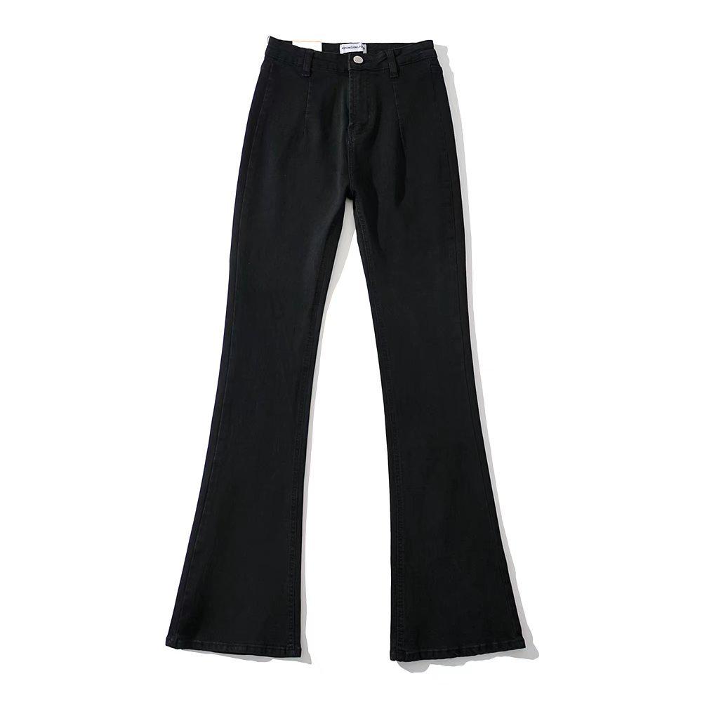 Spring Fashion Women's Washed Bell Bottom Jeans - Slim Fit, Loose Long Pants