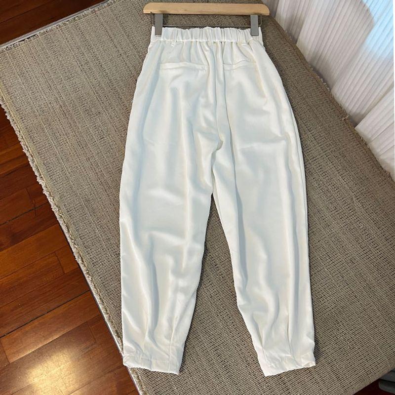 

944 Women s Pants Cropped Pants Casual Pants Spring & Fall Summer White XL