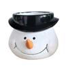 Christmas Snowman Planter Pot Santa Claus Head Resin Succulents Herb Plants Flower Pot Home Balcony Garden Decoration