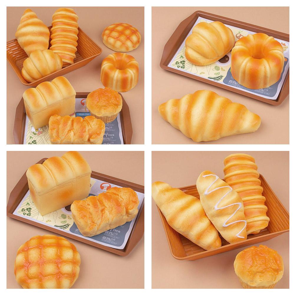Toys Bread-themed Soft Elastic Squeezing Toy Food Simulation Decompression Stress Ornament Fun Relaxing Gift Present Decor Anti Hom V4j8