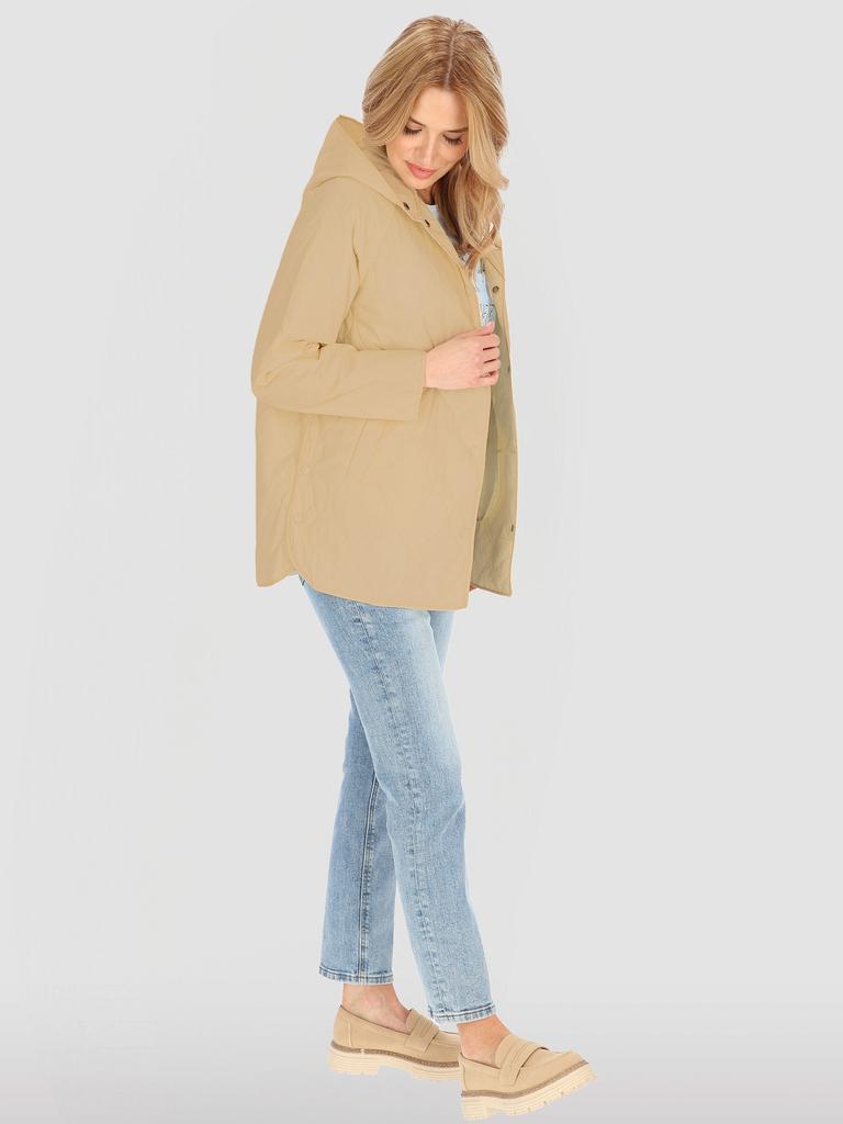 WOMEN' QUILTED TRANSITION JACKET WITH HOOD