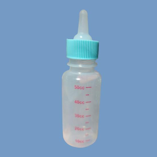 50ML/120ML Pet Milk Bottle Clear Scale Soft Nipple Silicone Pet Feeding Bottle for Kitten Puppy Newborn Pets