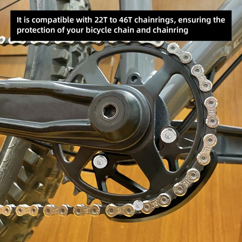 MTB Bash Guard Bicycle Chain Guard Bicycle Chain Guard Aluminum Alloy Chain Protector Bicycle Chain Accessory for Mountain Bike
