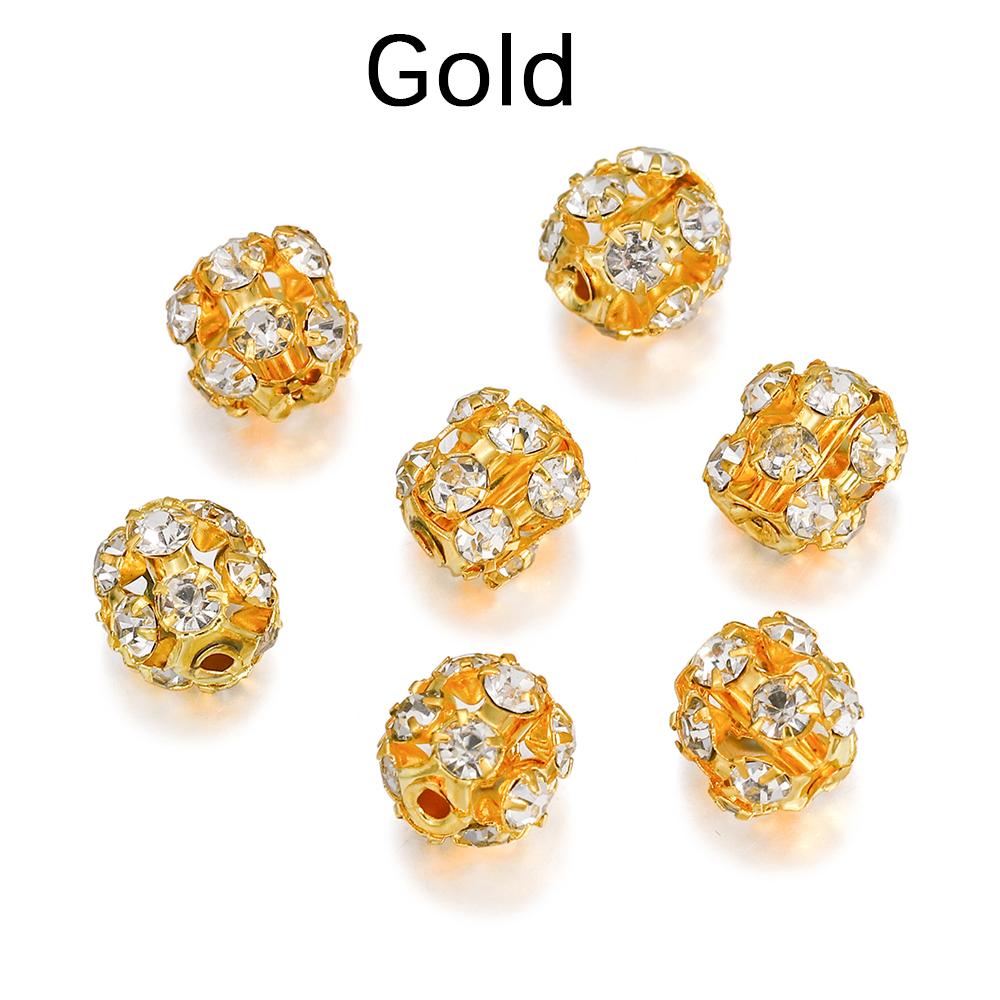 

30 шт./лот, имитирующий кристалл, металл, стекло, стразы, шарик, разделитель, свободные бусины для браслета «сделай сам», принадлежности для изготовления ювелирных изделий, аксессуары 8mm