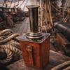 Telescop Monocular din Alamă Stil Londra Lunetă Nautică Înfășurată în Piele