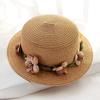 Summer Flower Hat With Wide Brim And Sunshade For Outdoor Beach Vacation