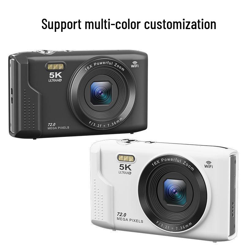 5K HD Digital Selfie Camera: Portable Beauty & Multi-language for Home & Parties