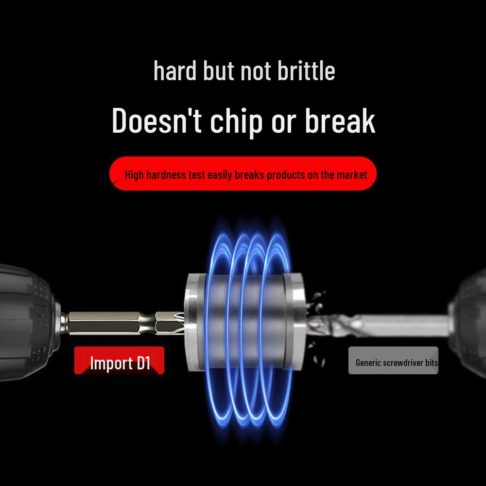 High-Hardness German-Style Phillips Screwdriver Bits with Strong Magnetic Anti-Slip Ring for Electric and Air Screwdrivers