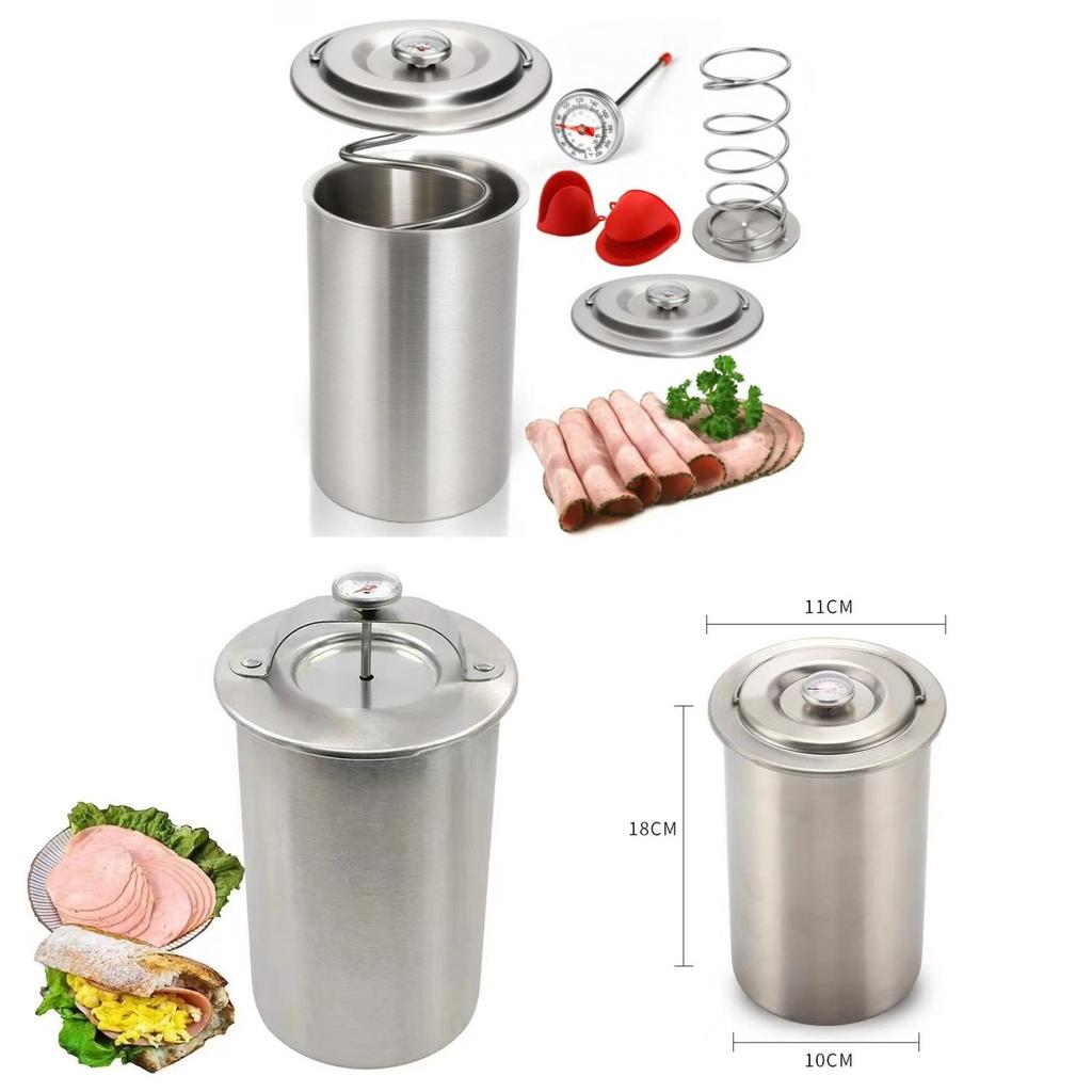 Stainless Steel Meat Steamer With Thermometer For Home Cooking And Gift